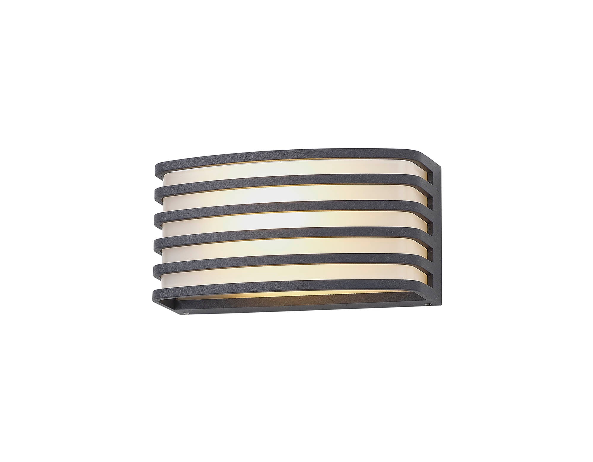 Bilbao Outdoor Wall Light, 1 x E27, IP54, Anthracite/Matt Black/Matt Brown & Opal PC Shade, 2yrs Warranty