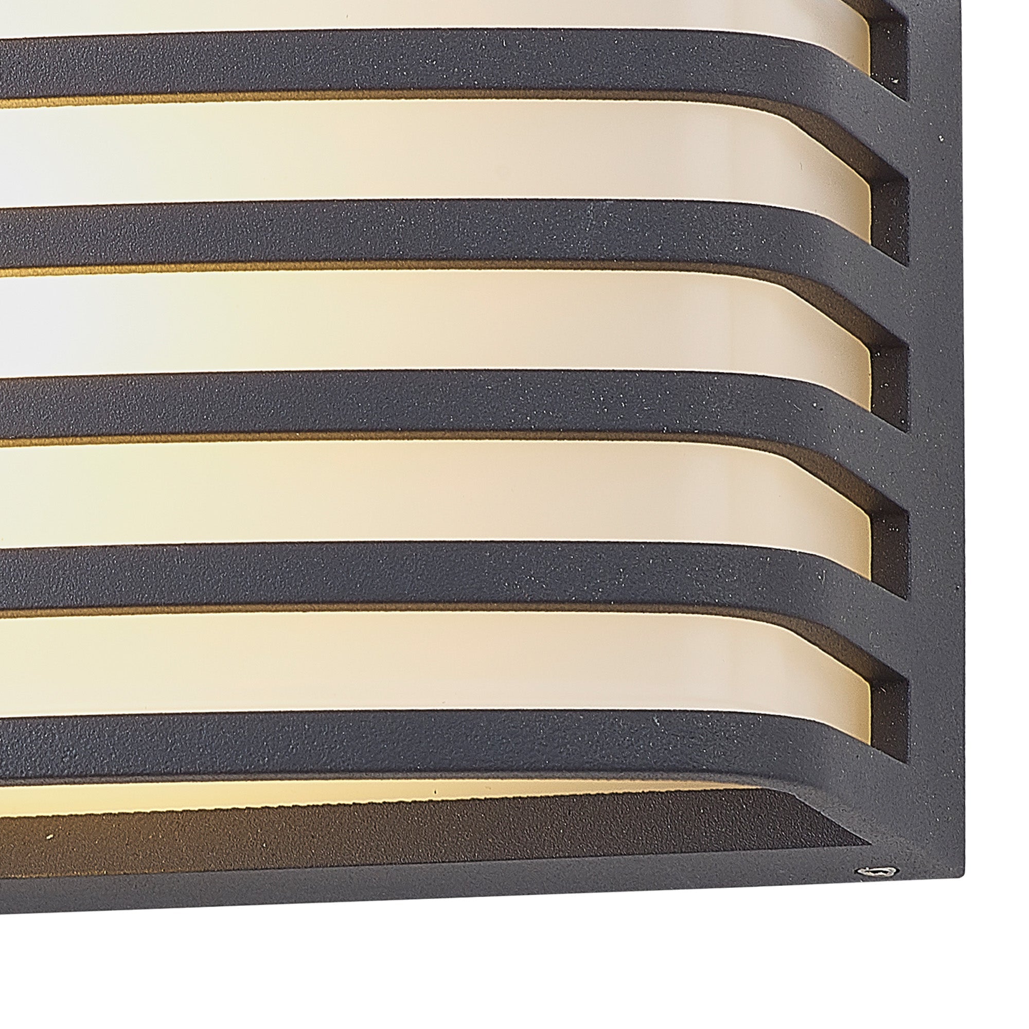 Bilbao Outdoor Wall Light, 1 x E27, IP54, Anthracite/Matt Black/Matt Brown & Opal PC Shade, 2yrs Warranty