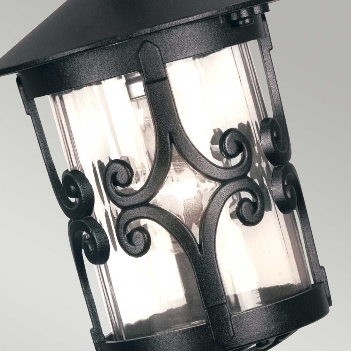 Hereford 1 Light Porch Chain Lantern - Black IP23 E27