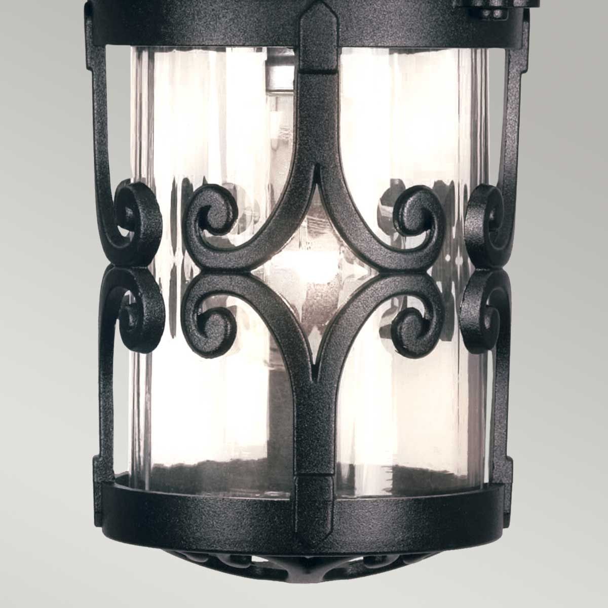 Hereford 1 Light Porch Chain Lantern - Black IP23 E27