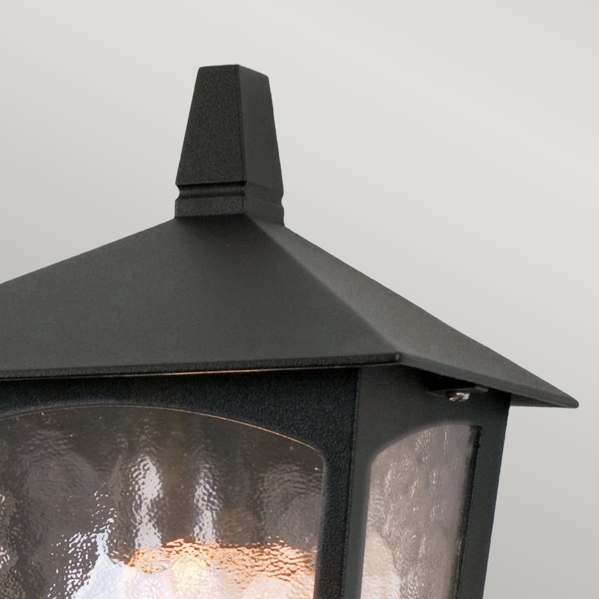 York Flush Wall Lantern – Black Finish