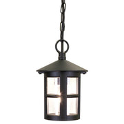Hereford 1 Light Chain Lantern - Black IP43 E27