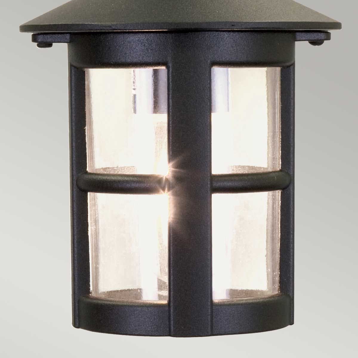 Hereford 1 Light Chain Lantern - Black IP43 E27