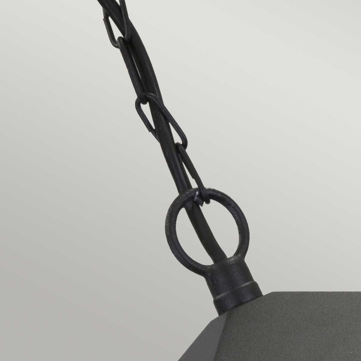 York 1 Light Porch Chain Lantern - Black IP23 E27