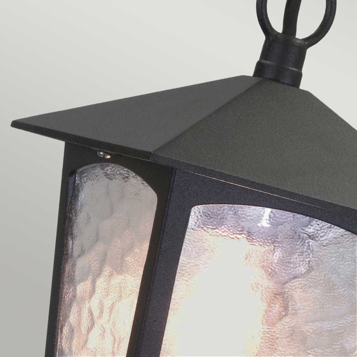 York 1 Light Porch Chain Lantern - Black IP23 E27