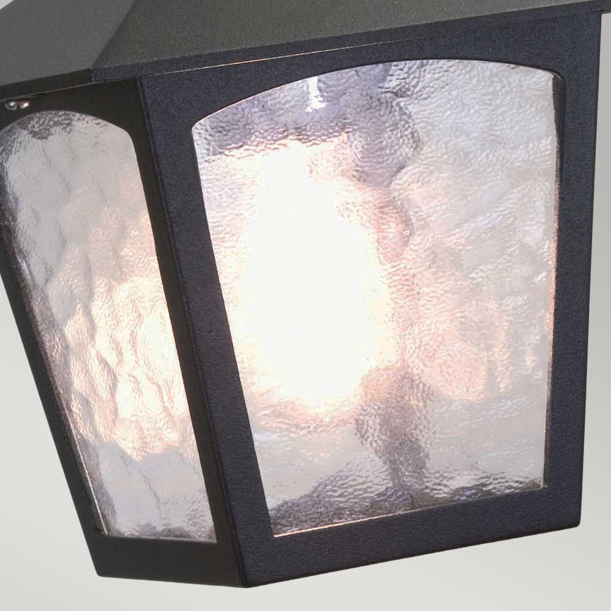 York 1 Light Porch Chain Lantern - Black IP23 E27