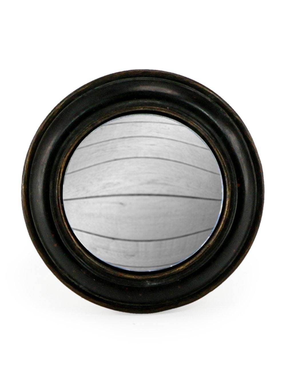BLACK THIN FRAMED CONVEX MIRROR - Cusack Lighting