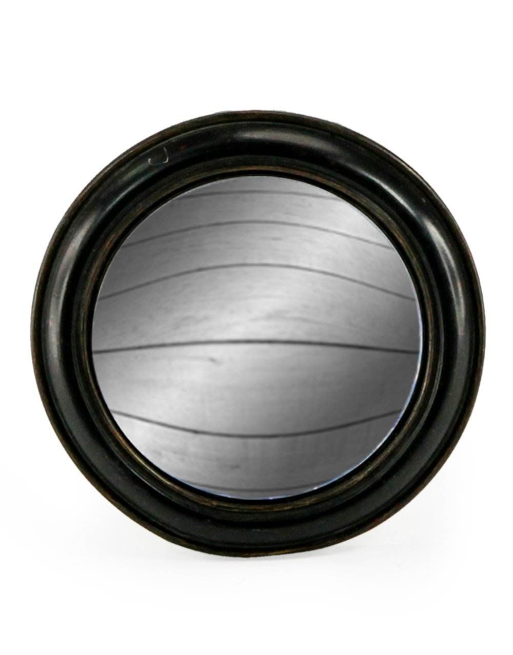 BLACK THIN FRAMED CONVEX MIRROR - Cusack Lighting