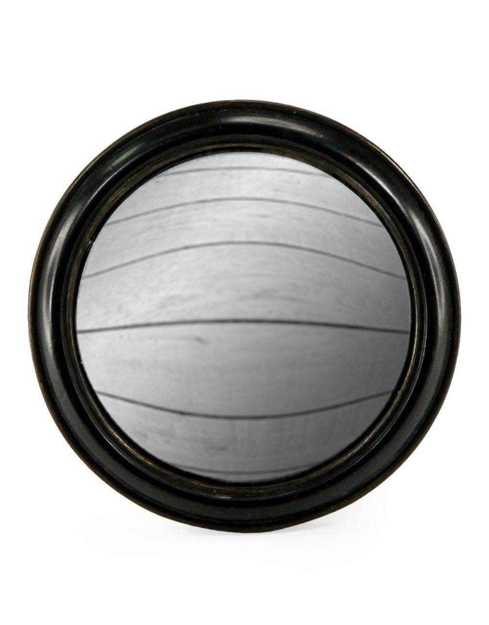 BLACK THIN FRAMED CONVEX MIRROR - Cusack Lighting