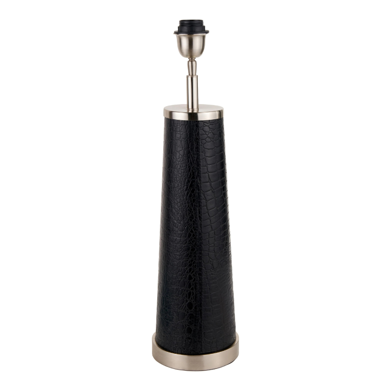 Laurence Crocodile/Tan Leather Table Lamp  - Base Only