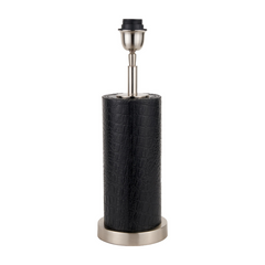 Laurence Crocodile/Tan Leather Table Lamp  - Base Only
