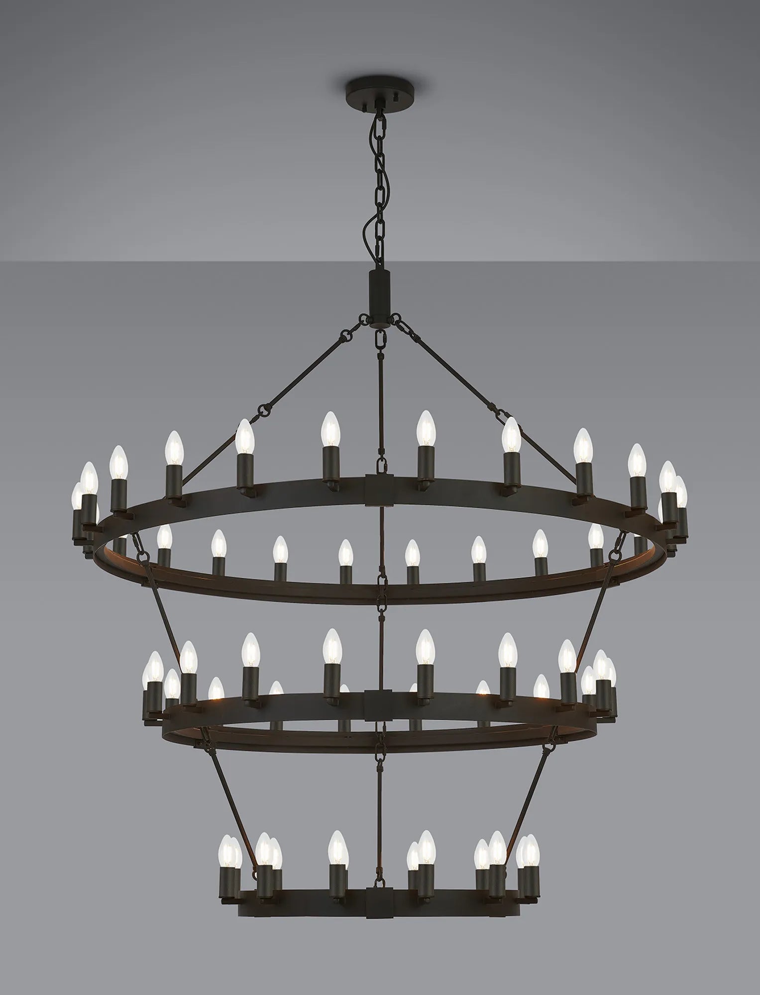 Blare 3 Tier 42/54 Light Chandelier- Various Finishes