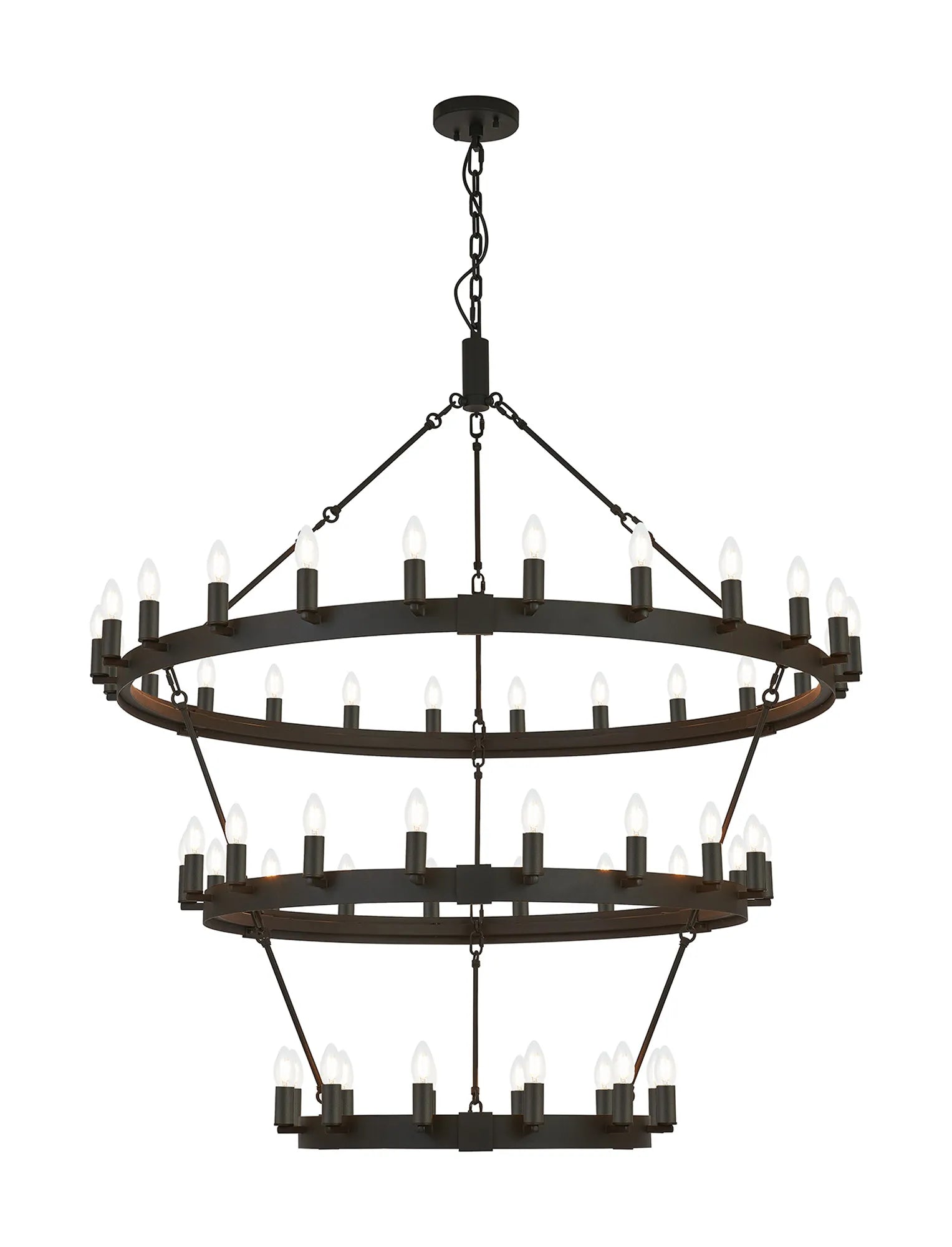 Blare 3 Tier 42/54 Light Chandelier- Various Finishes