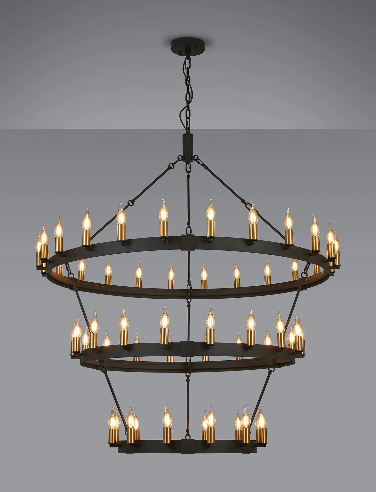 Blare 3 Tier 42/54 Light Chandelier- Various Finishes