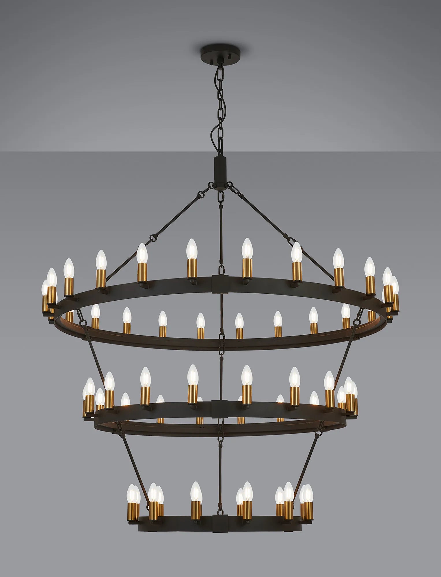 Blare 3 Tier 42/54 Light Chandelier- Various Finishes