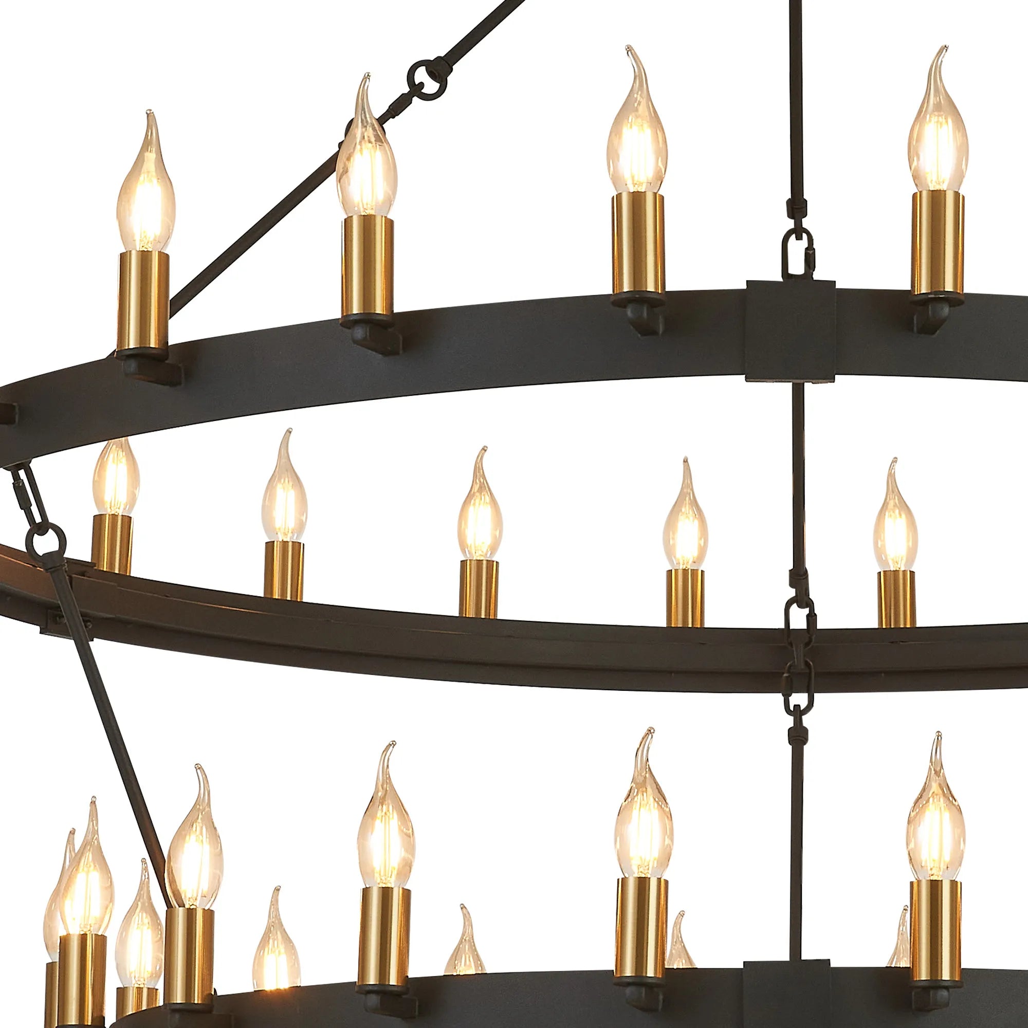 Blare 3 Tier 42/54 Light Chandelier- Various Finishes