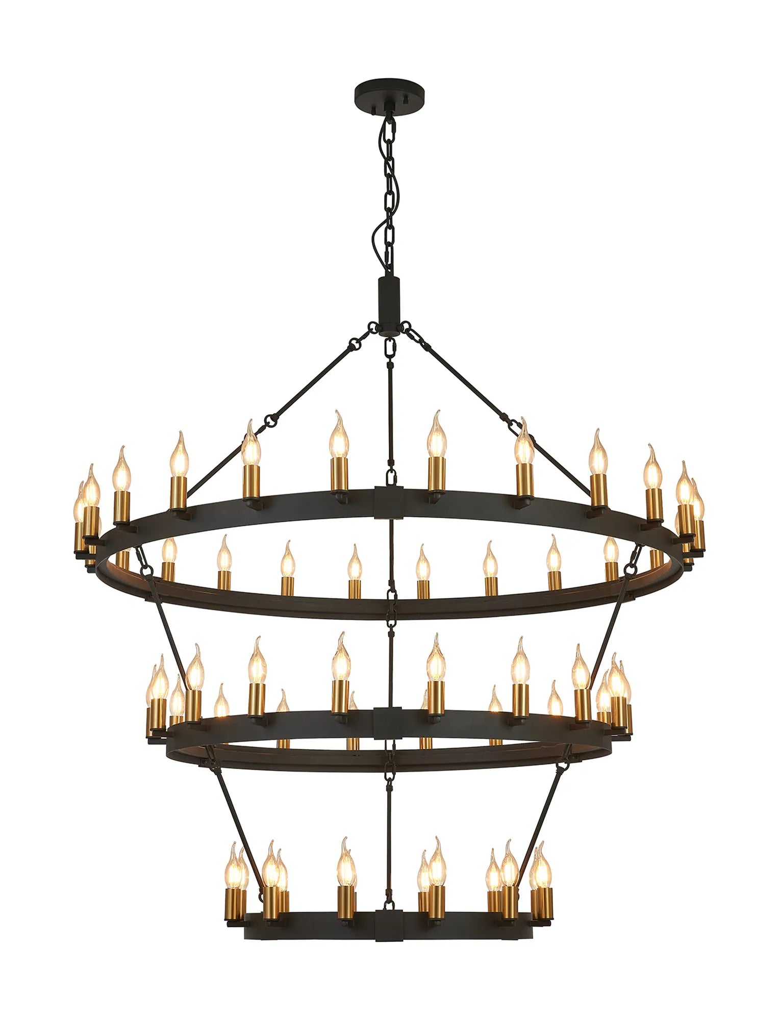 Blare 3 Tier 42/54 Light Chandelier- Various Finishes
