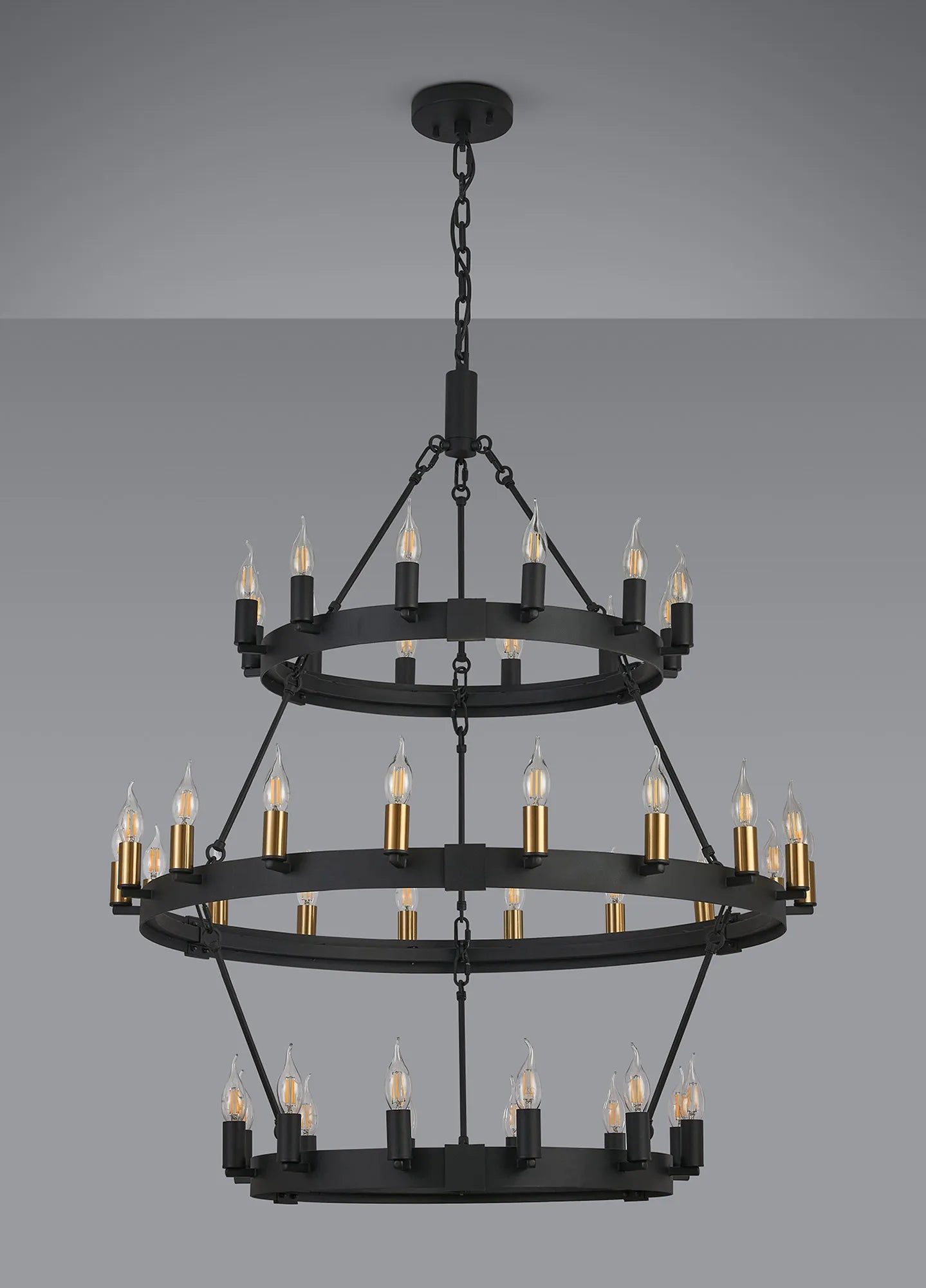 Blare 3 Tier 42/54 Light Chandelier- Various Finishes