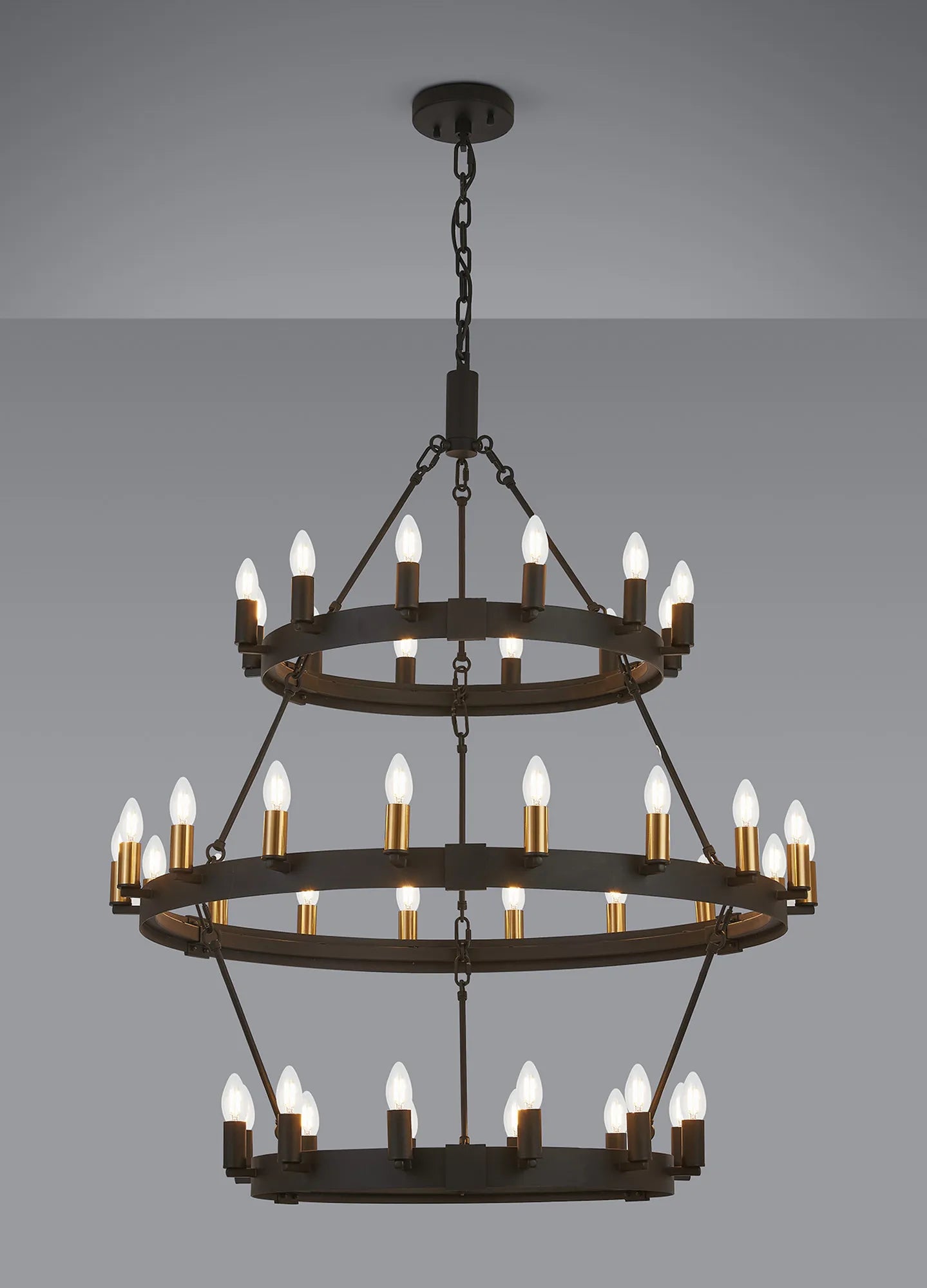 Blare 3 Tier 42/54 Light Chandelier- Various Finishes