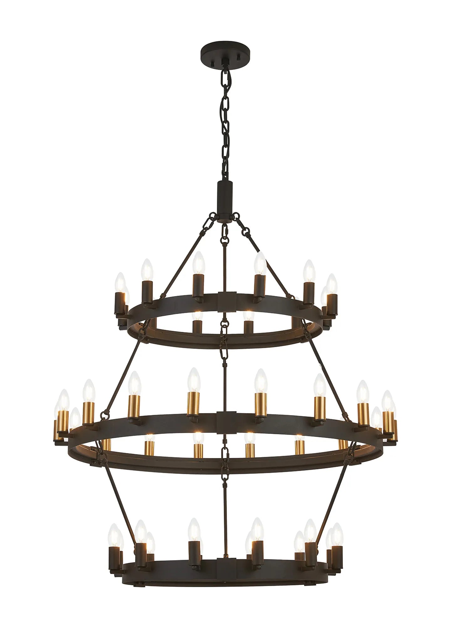 Blare 3 Tier 42/54 Light Chandelier- Various Finishes