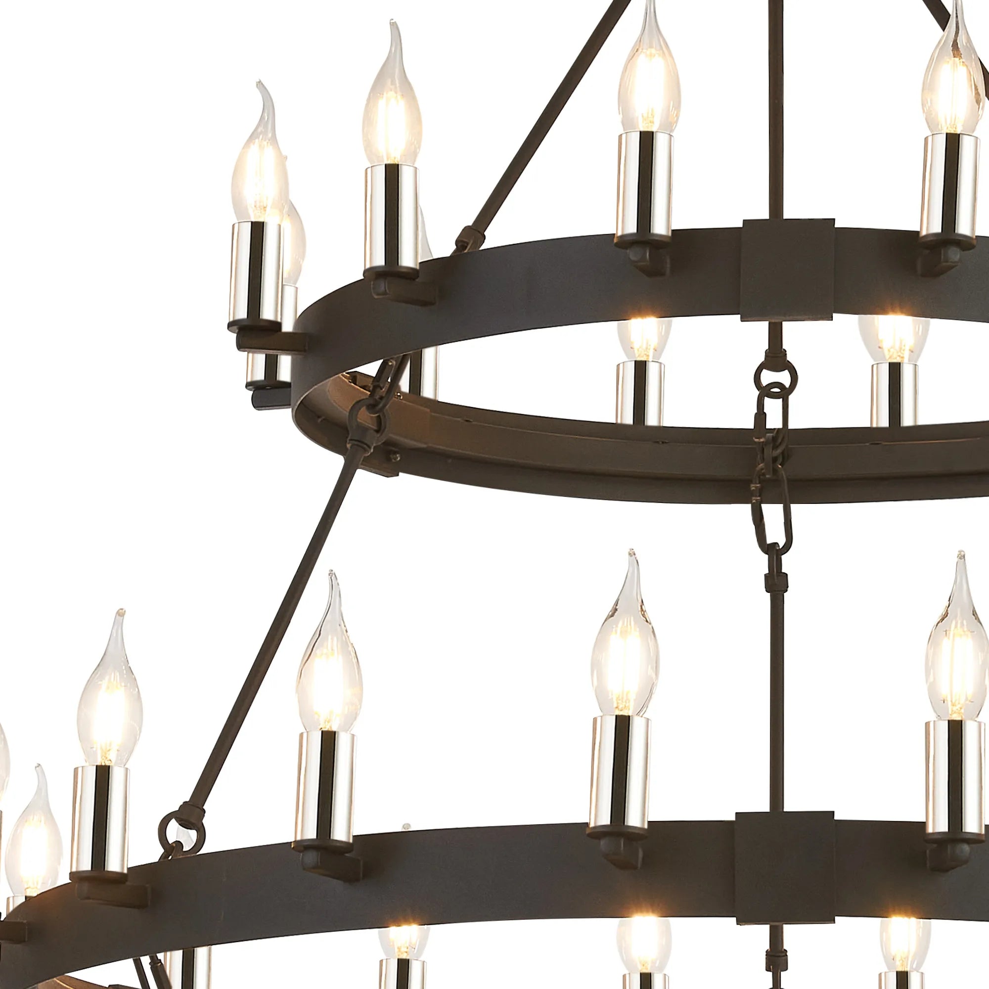Blare 3 Tier 42/54 Light Chandelier- Various Finishes