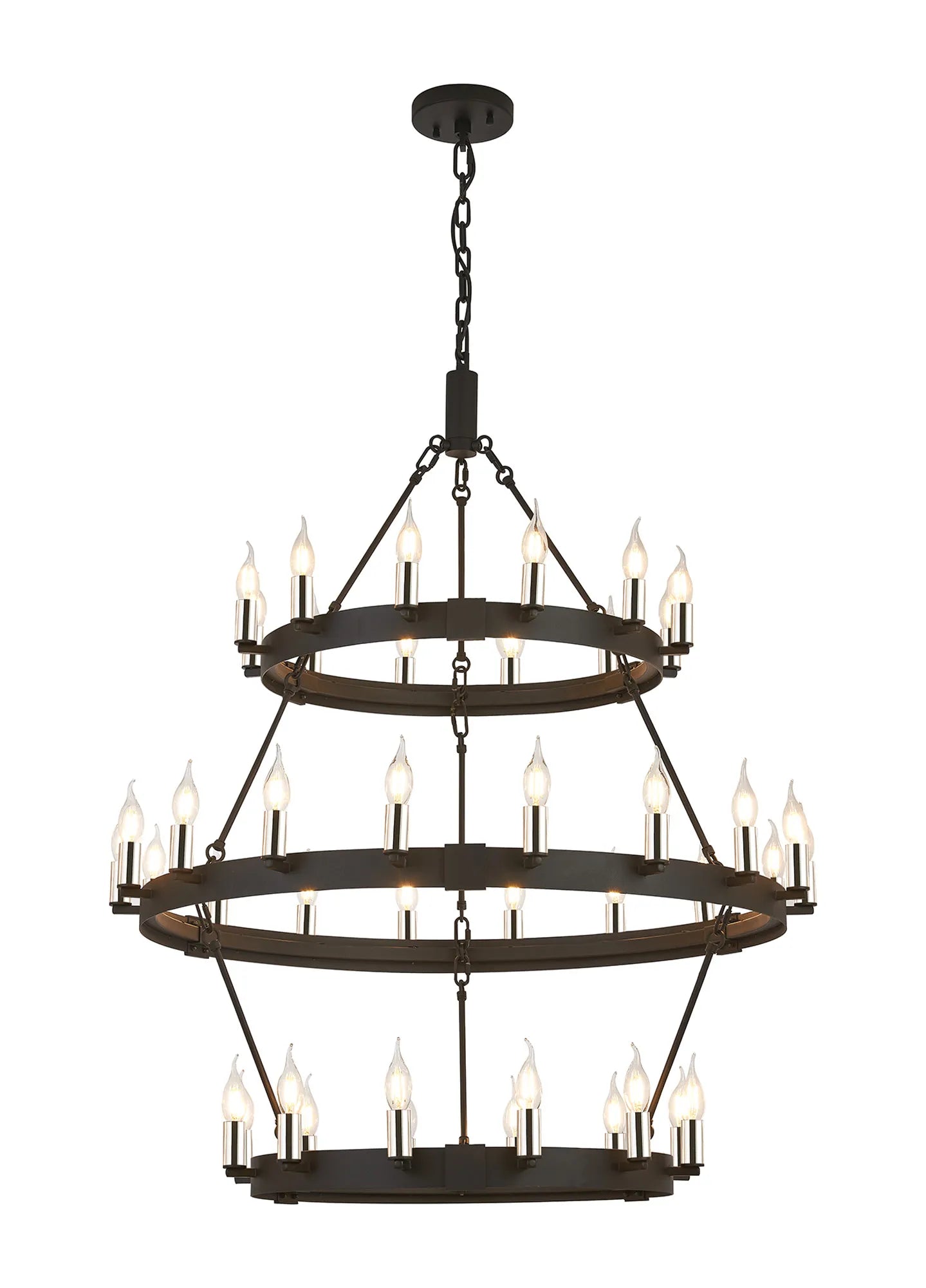Blare 3 Tier 42/54 Light Chandelier- Various Finishes