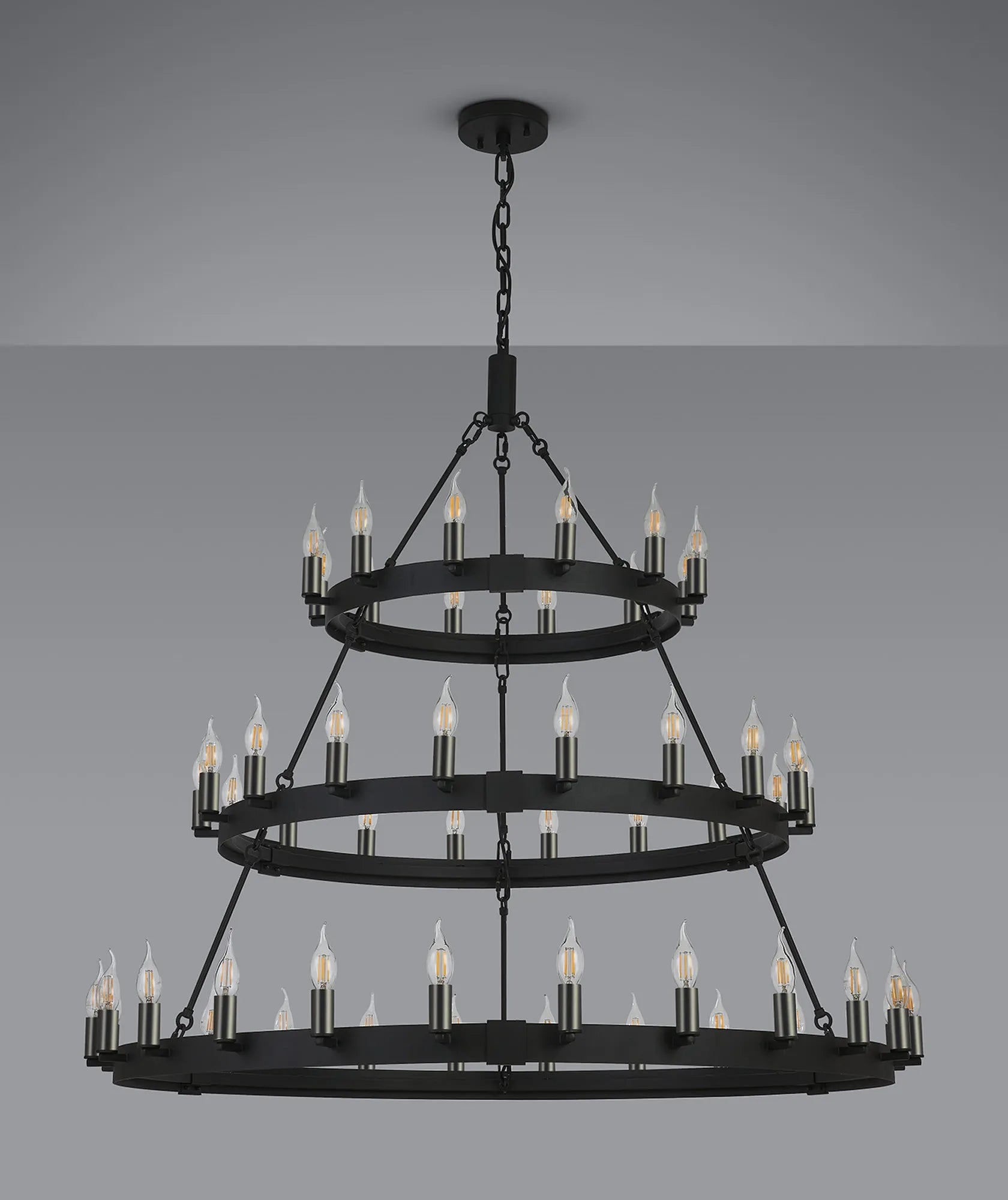 Blare 3 Tier 42/54 Light Chandelier- Various Finishes