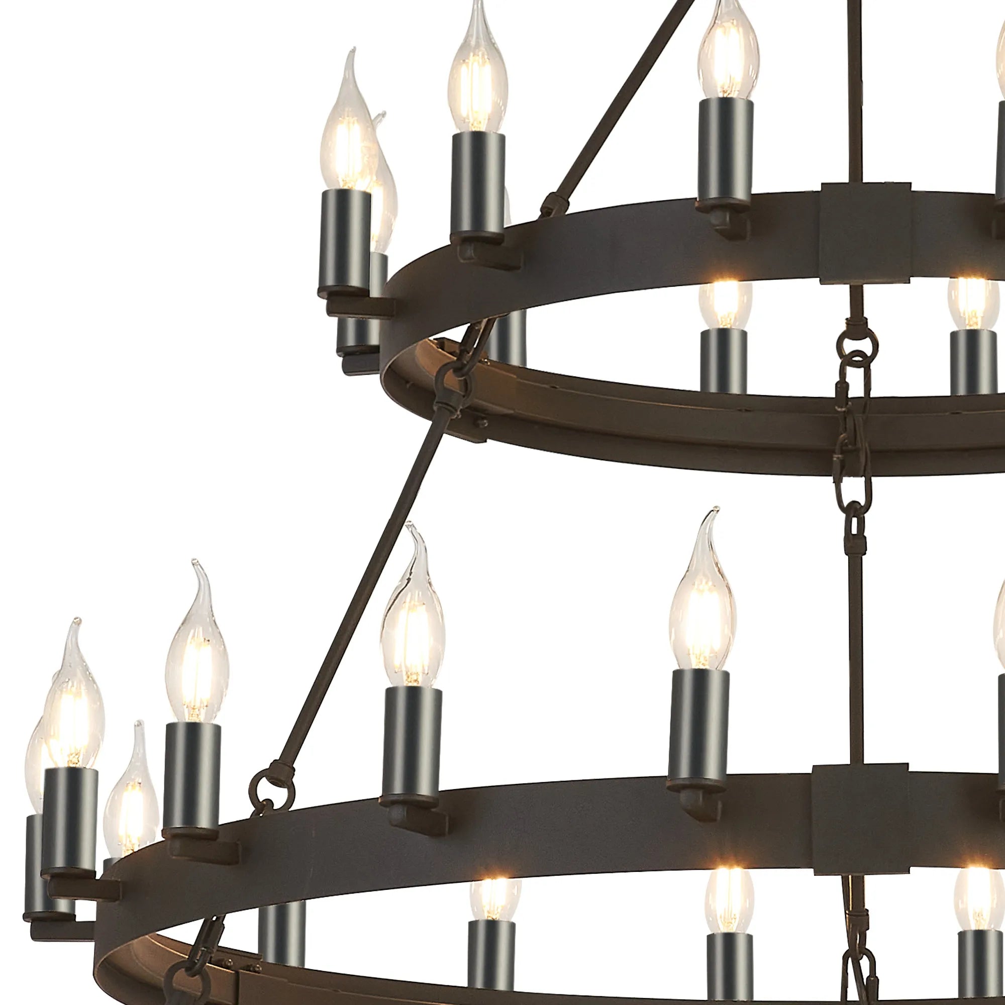 Blare 3 Tier 42/54 Light Chandelier- Various Finishes