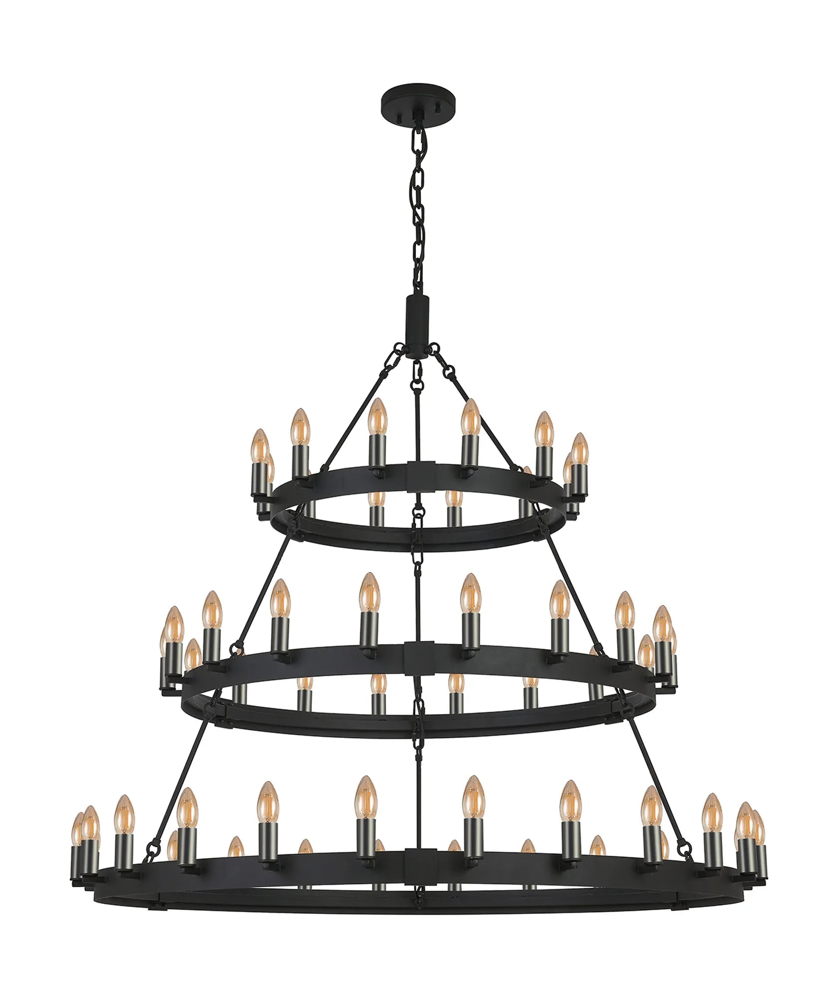 Blare 3 Tier 42/54 Light Chandelier- Various Finishes