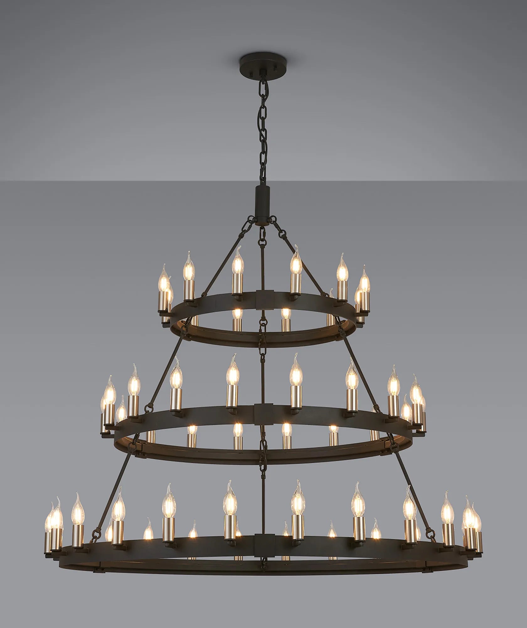 Blare 3 Tier 42/54 Light Chandelier- Various Finishes