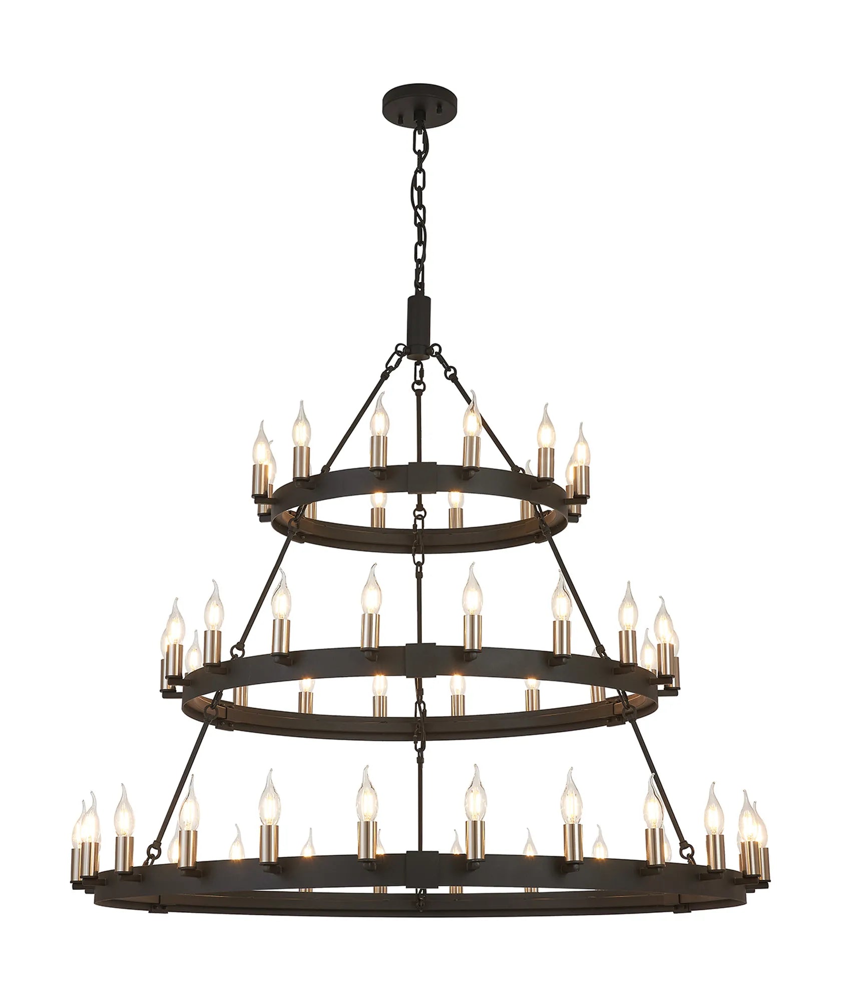 Blare 3 Tier 42/54 Light Chandelier- Various Finishes