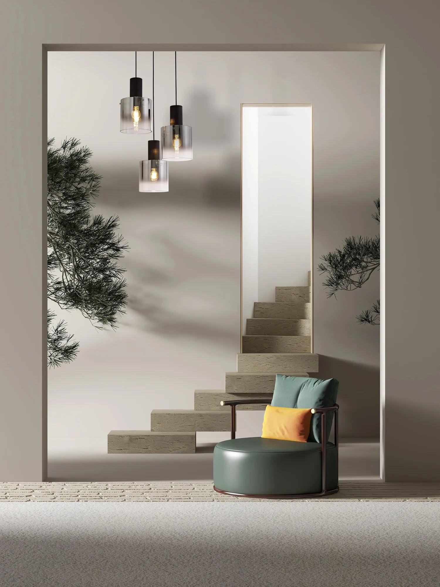 Hailey Linear Pendant, 3 Light Adjustable E27, - Various Finishes