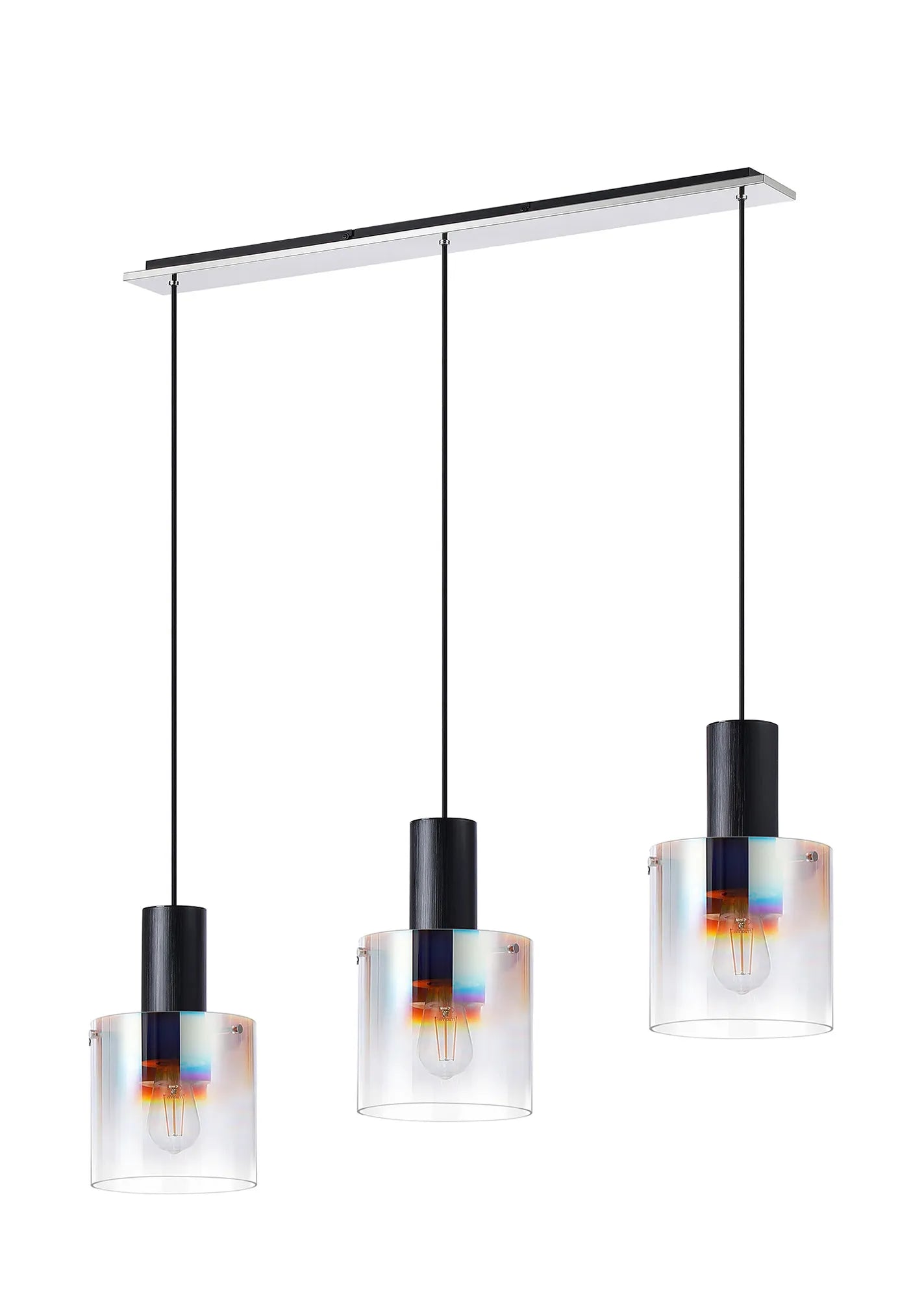 Hailey Linear Pendant, 3 Light Adjustable E27, - Various Finishes