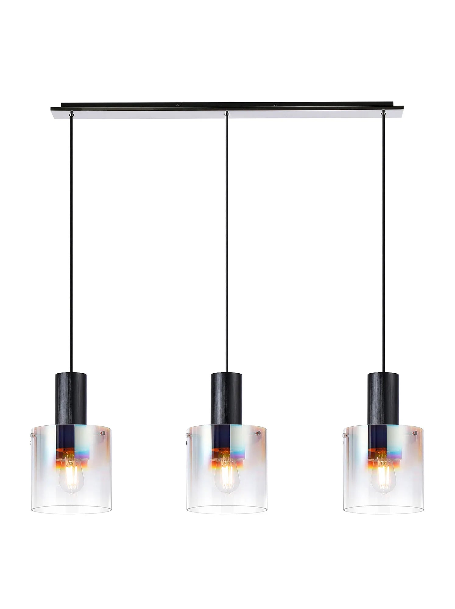 Hailey Linear Pendant, 3 Light Adjustable E27, - Various Finishes