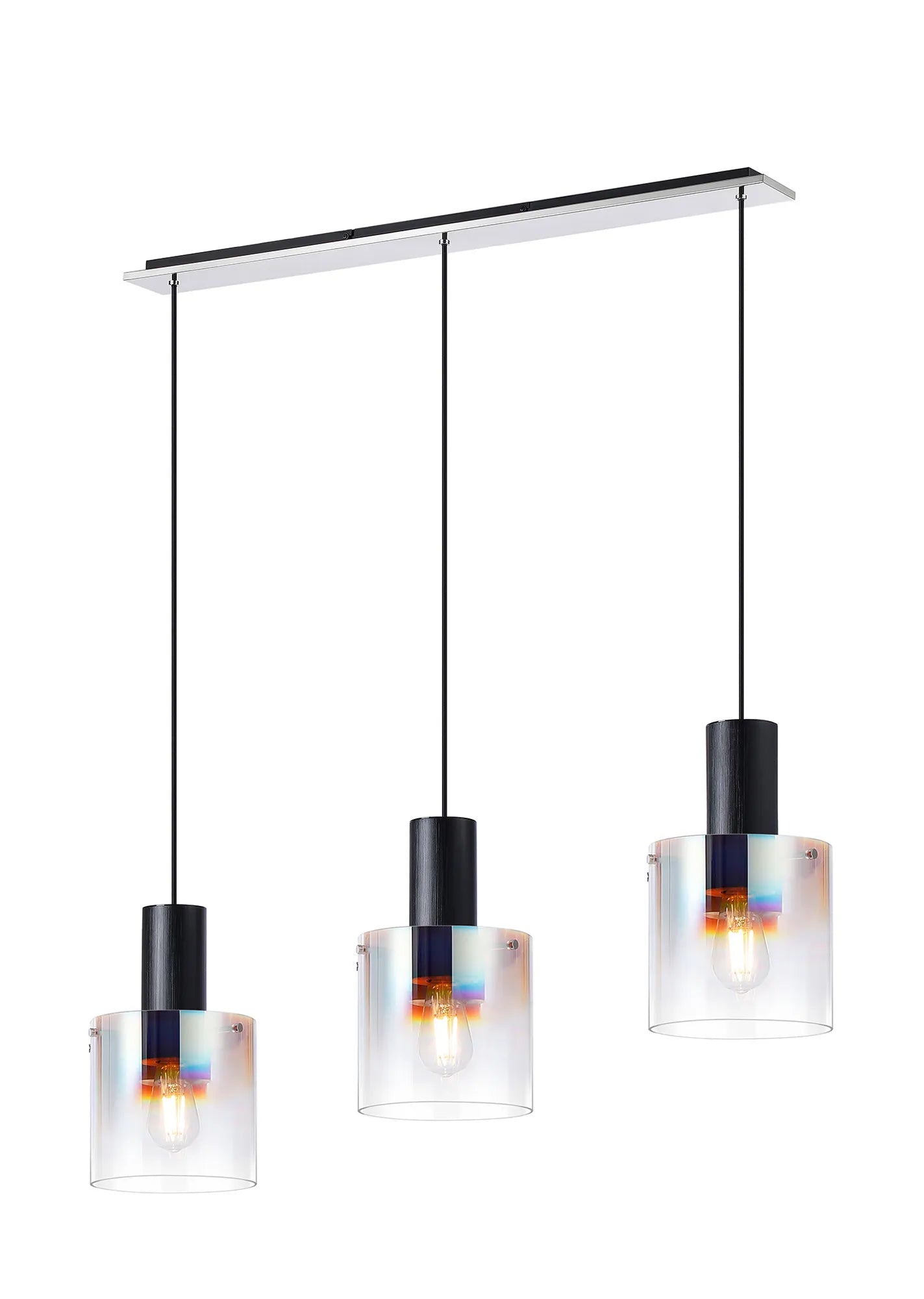 Hailey Linear Pendant, 3 Light Adjustable E27, - Various Finishes
