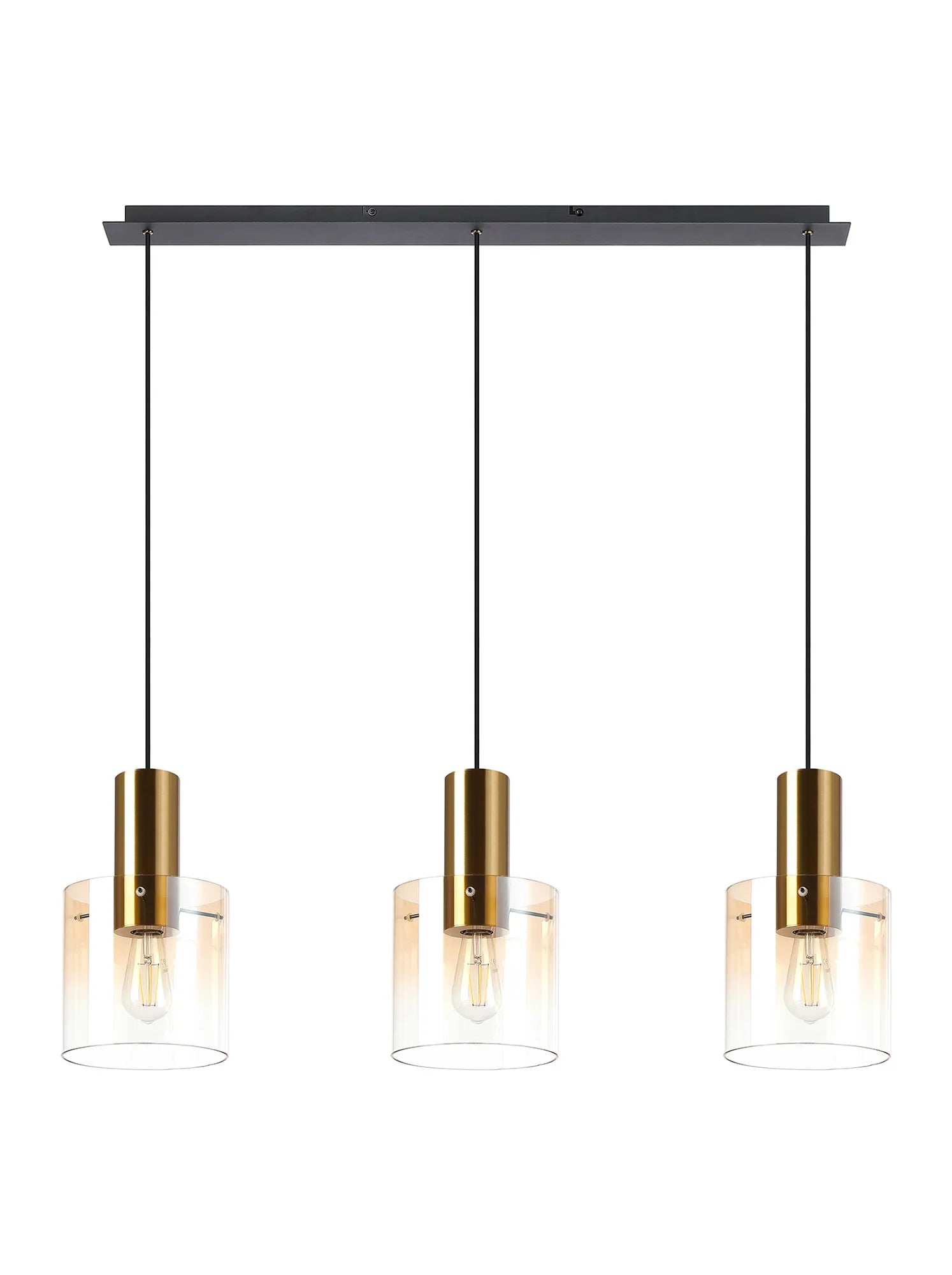 Hailey Linear Pendant, 3 Light Adjustable E27, - Various Finishes