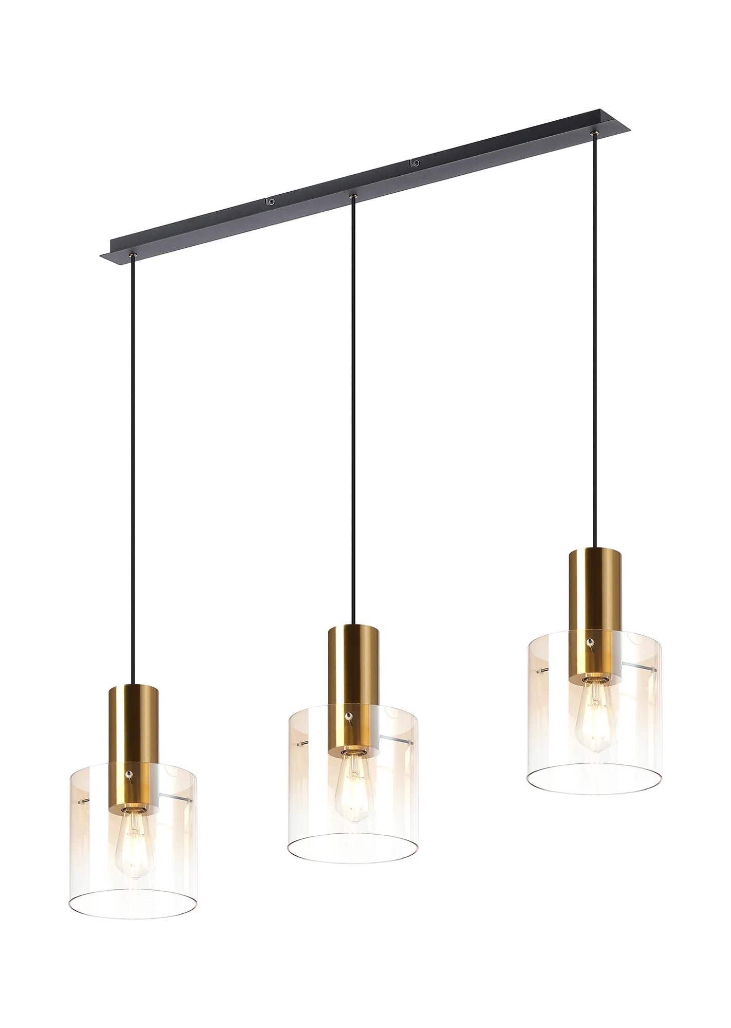 Hailey Linear Pendant, 3 Light Adjustable E27, - Various Finishes
