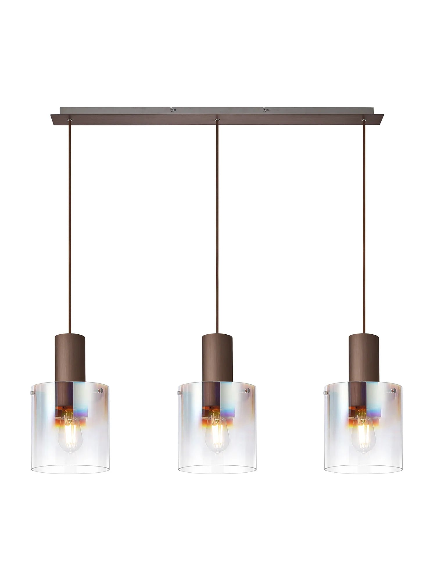 Hailey Linear Pendant, 3 Light Adjustable E27, - Various Finishes