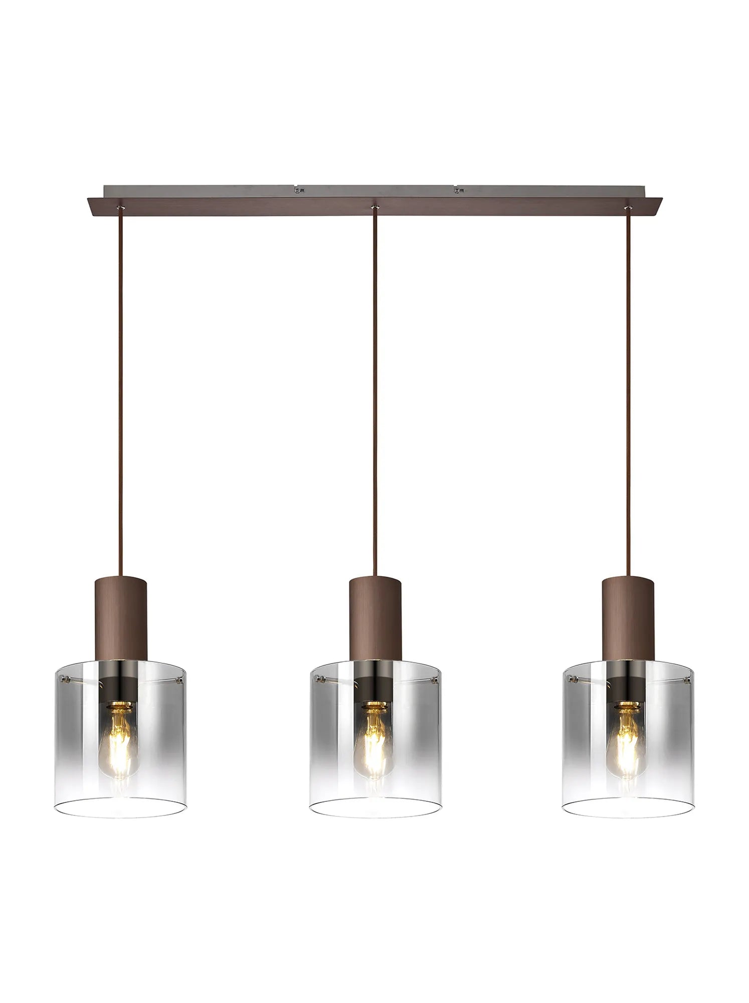 Hailey Linear Pendant, 3 Light Adjustable E27, - Various Finishes