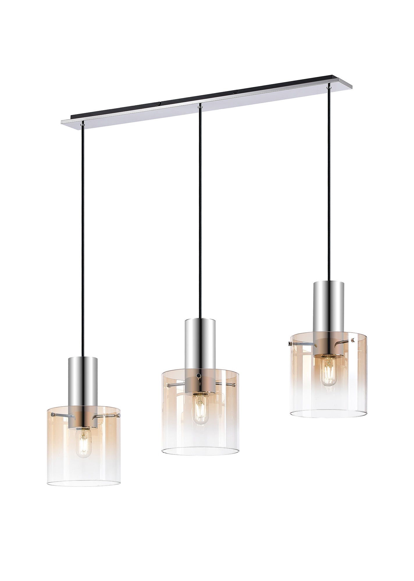 Hailey Linear Pendant, 3 Light Adjustable E27, - Various Finishes