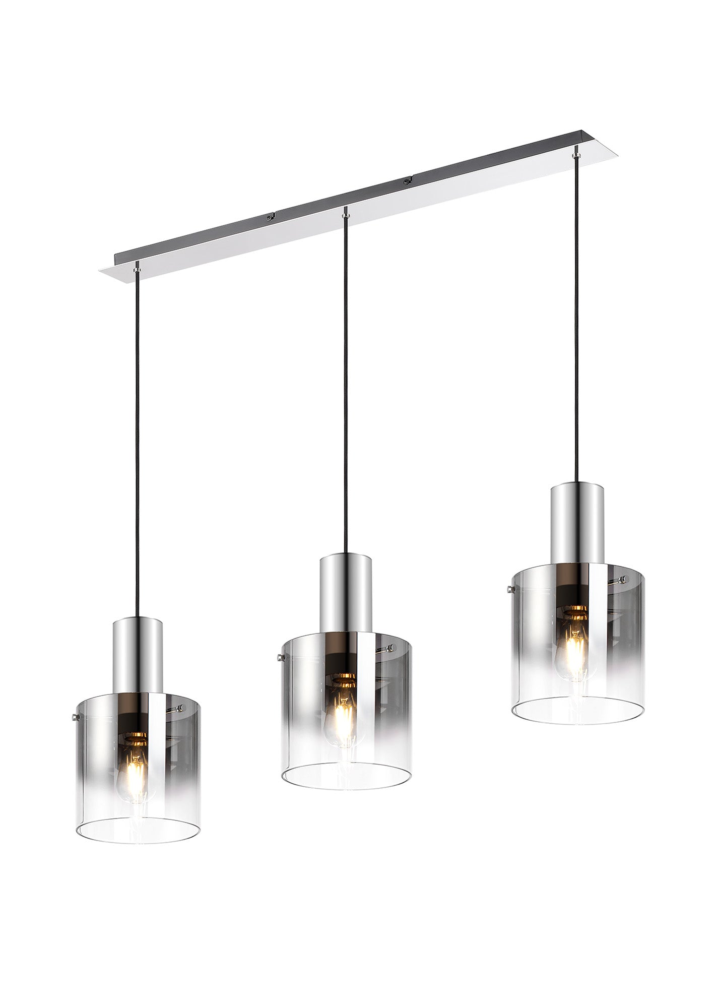 Hailey Linear Pendant, 3 Light Adjustable E27, - Various Finishes