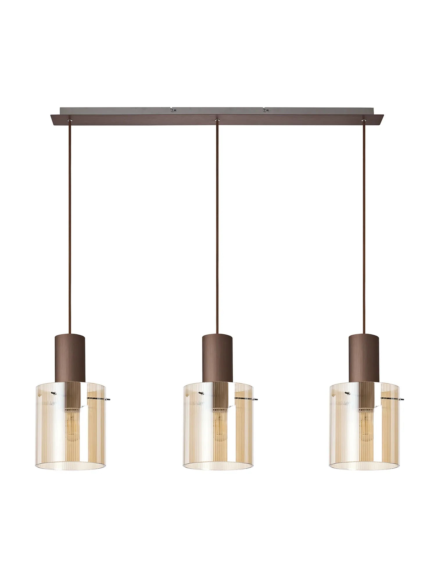 Hailey Linear Pendant, 3 Light Adjustable E27, - Various Finishes