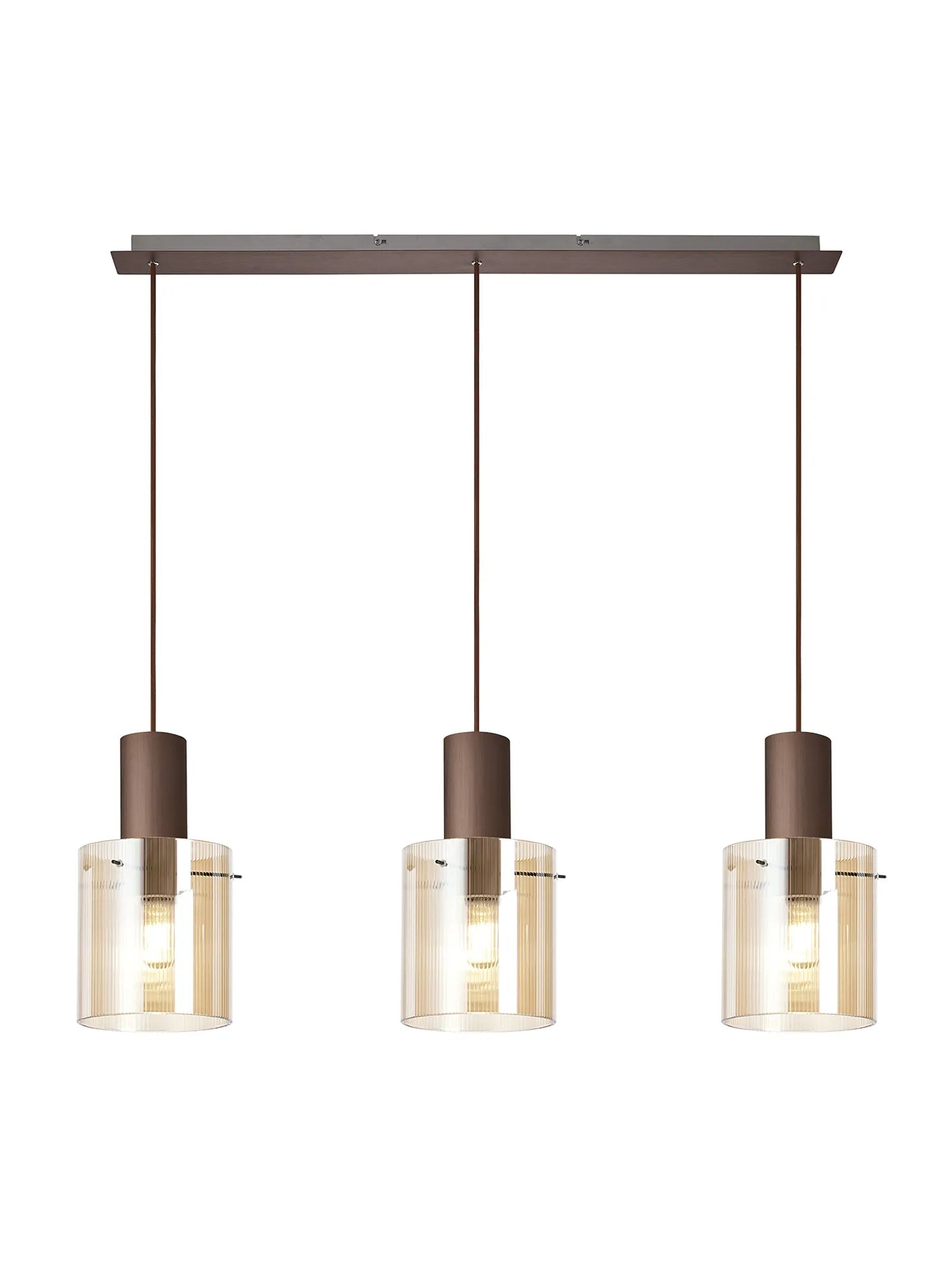 Hailey Linear Pendant, 3 Light Adjustable E27, - Various Finishes