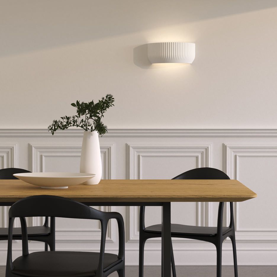 Blend Plaster Wall Light Fixture