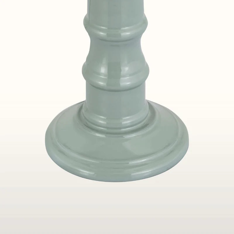 Enamel Table Lamp- Blue/ Burgundy Base w Shades Finishes