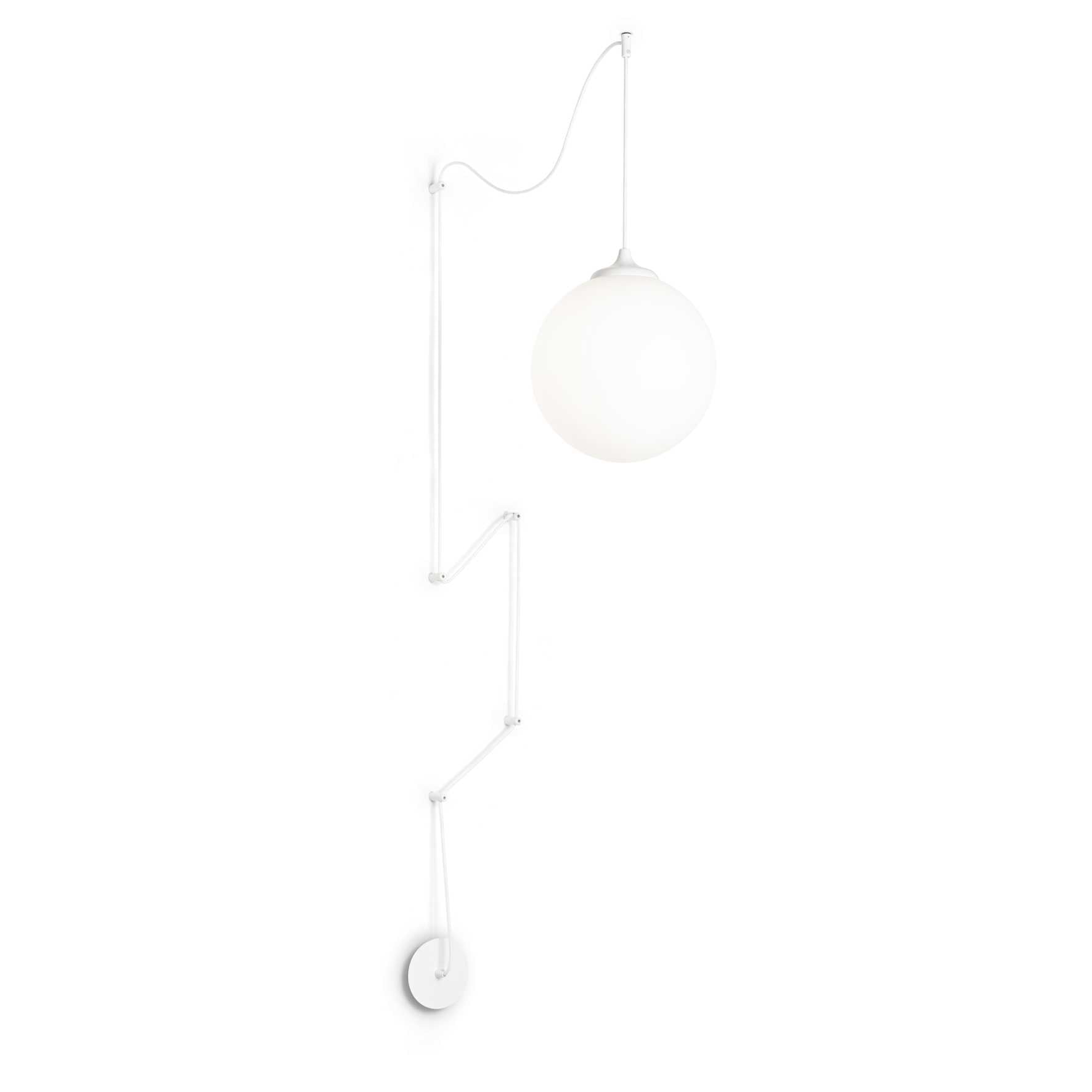 Boa Wall Light - White/Black Finish - Cusack Lighting