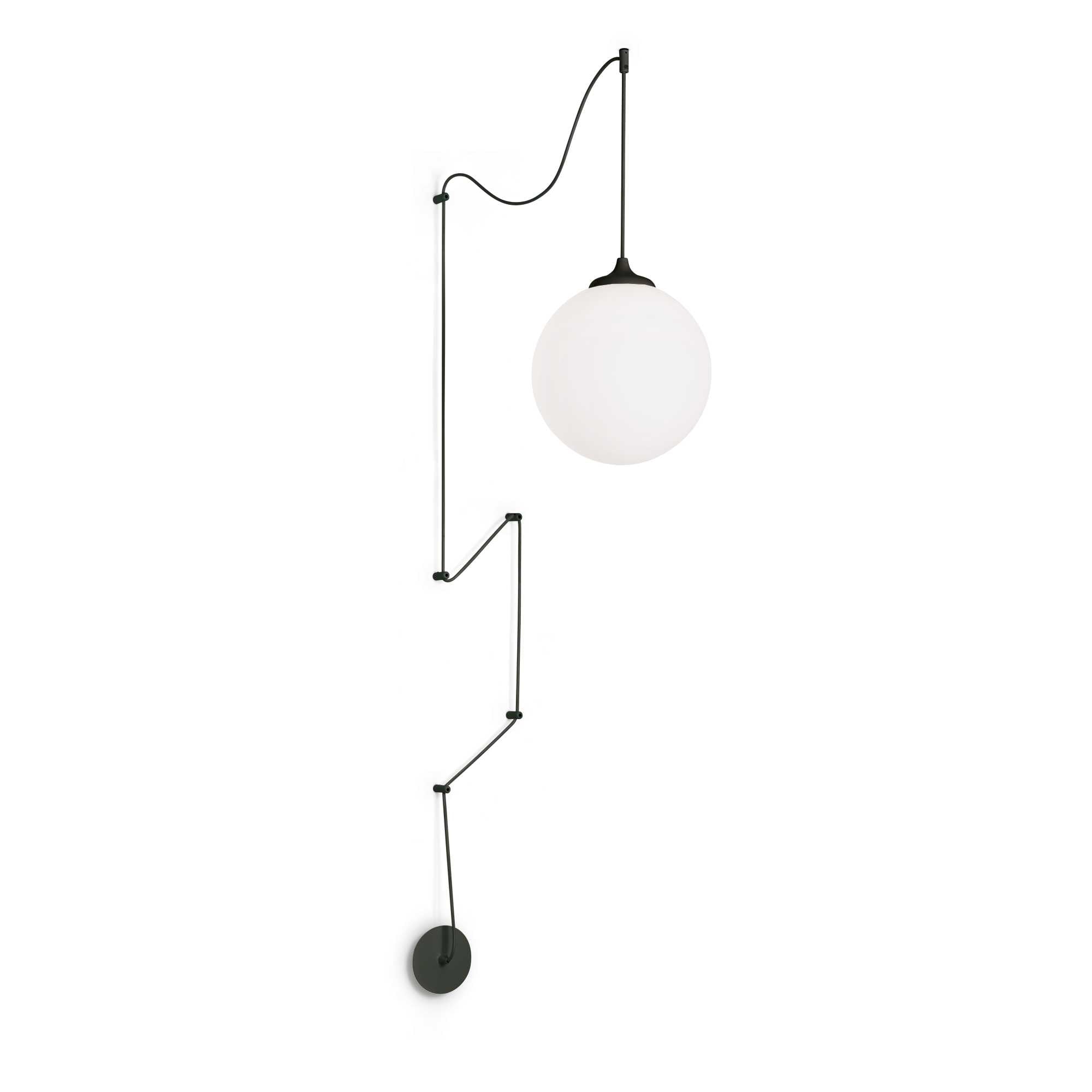 Boa Wall Light - White/Black Finish - Cusack Lighting