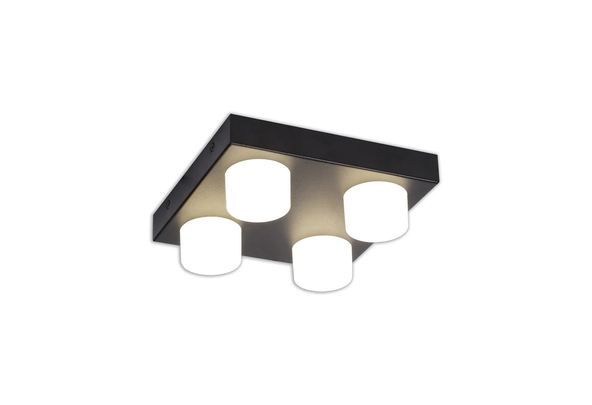 Zap 4 Light Ceiling, 4 x 5W LED, 4000K, 1700lm, IP44, 3yrs Warranty