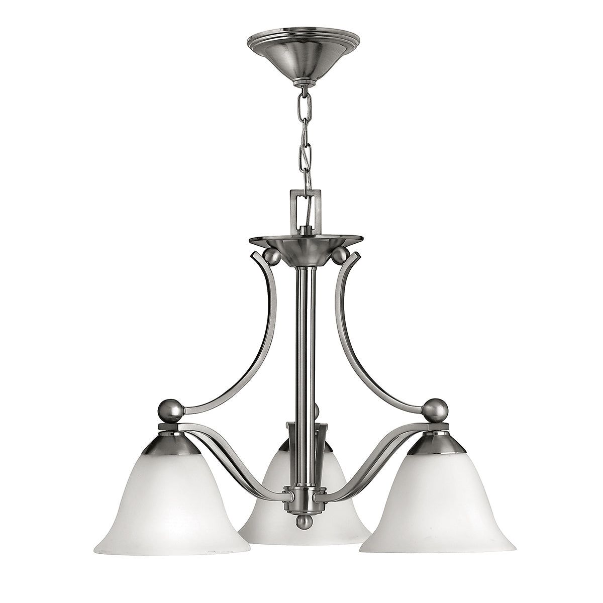 Bolla 3Lt Centre Ceiling Light - Brushed Nickel Finish