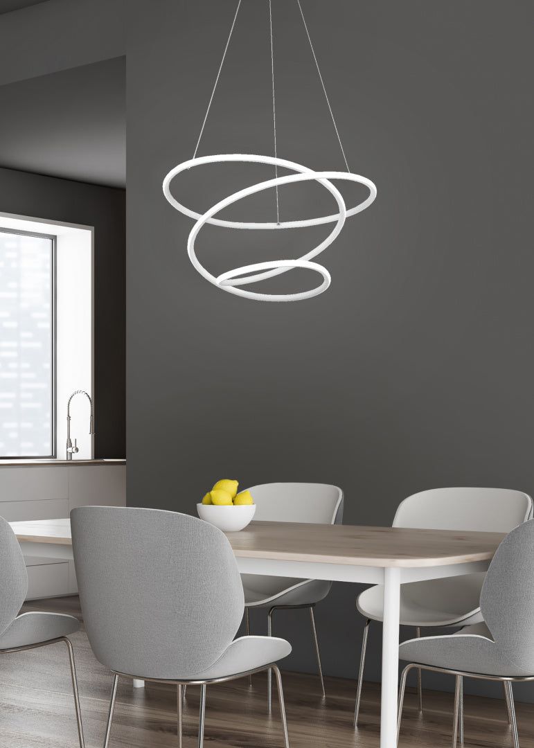 Bologna LED Hanging Light - Matt White Finish